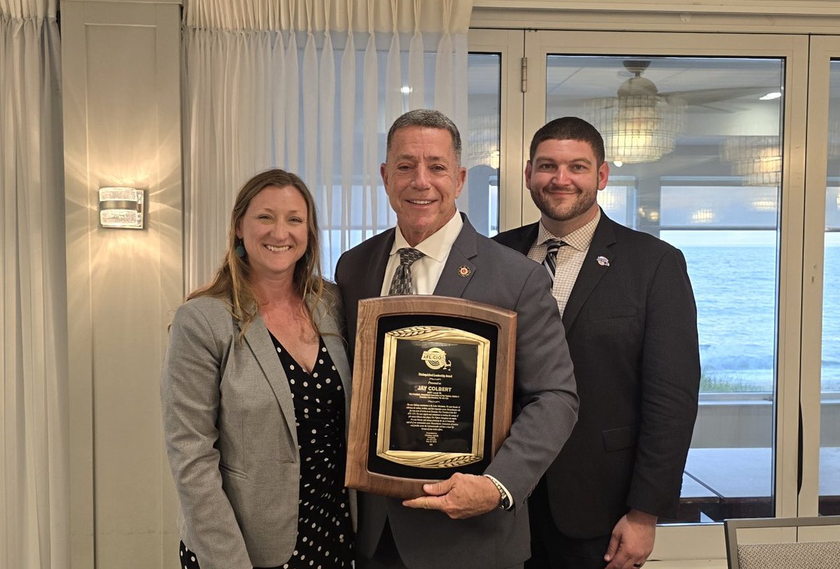 Congratulations to IAFF District 3 VP Jay Colbert on receiving the @massaflcio “Distinguished Leadership Award.” IAFF members across North America know what a strong leader DVP Colbert is, and it’s great to see his leadership recognized by the labor movement!