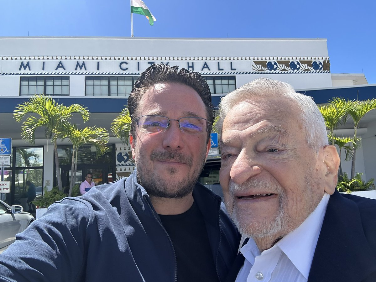 Two Florida Men walk into City Hall… Went with my grandpa — Miami-Dade resident since 1946, University of Miami School of Law c/o 1951 — to speak at the commission meeting today and do our best to fix this mess. The mango doesn’t fall far from the tree. #BecauseMiami