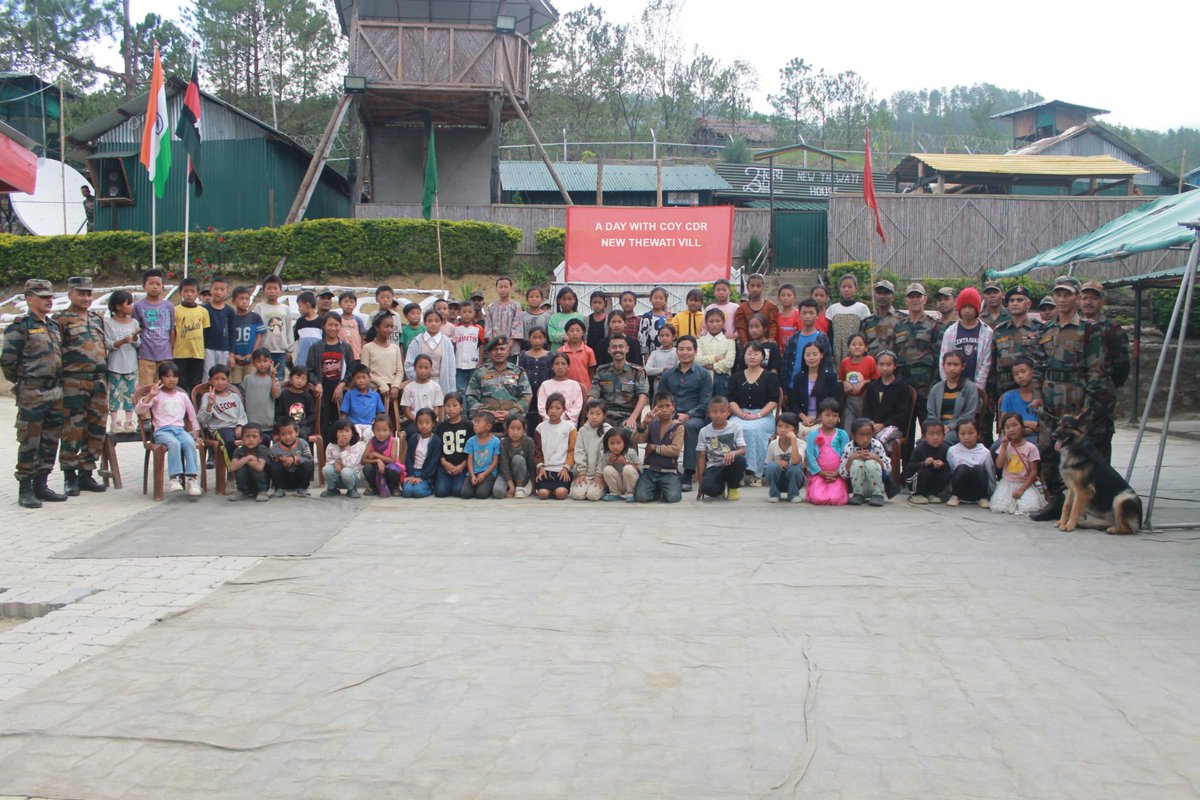 ASSAM RIFLES ORGANISED 'A DAY WITH COMPANY COMMANDER' FOR THE STUDENTS OF NEW THEWATI MIDDLE SCHOOL, NAGALAND #AssamRifles on May 23, 2024, organised 'A Day with the Company Commander' for students of New Thewati Middle School at New Thewati village, Phek, #Nagaland. The program