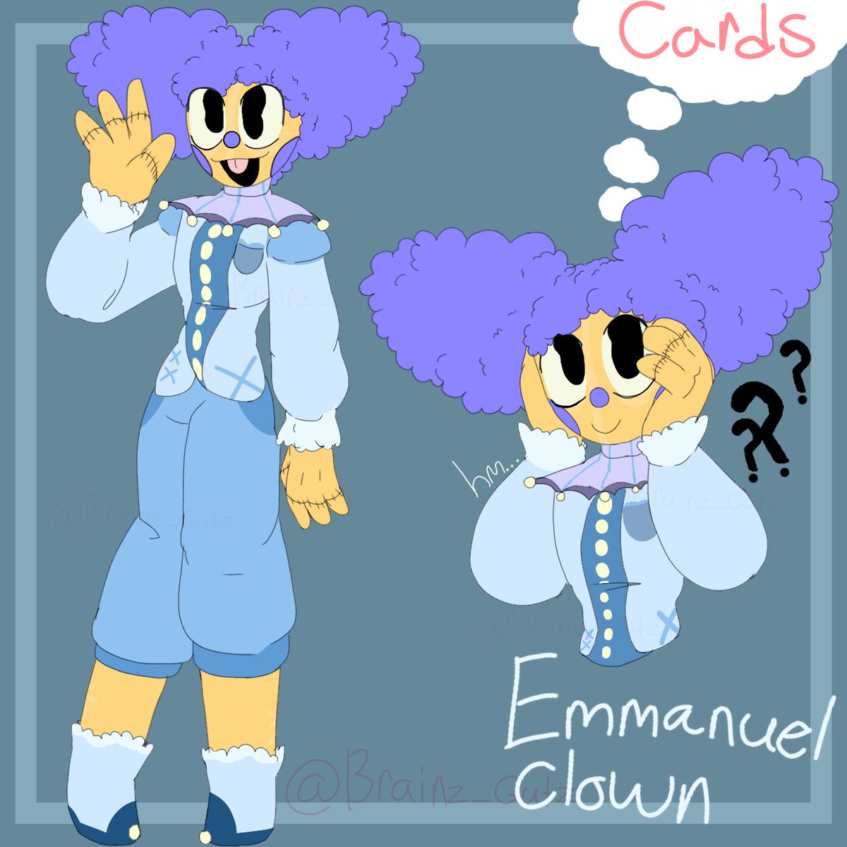 NoOneWho1's tweet image. Emmanuel Clown!

#myfriendlyshow #oc #puppethorror #artist #artwork #clownoc #oc