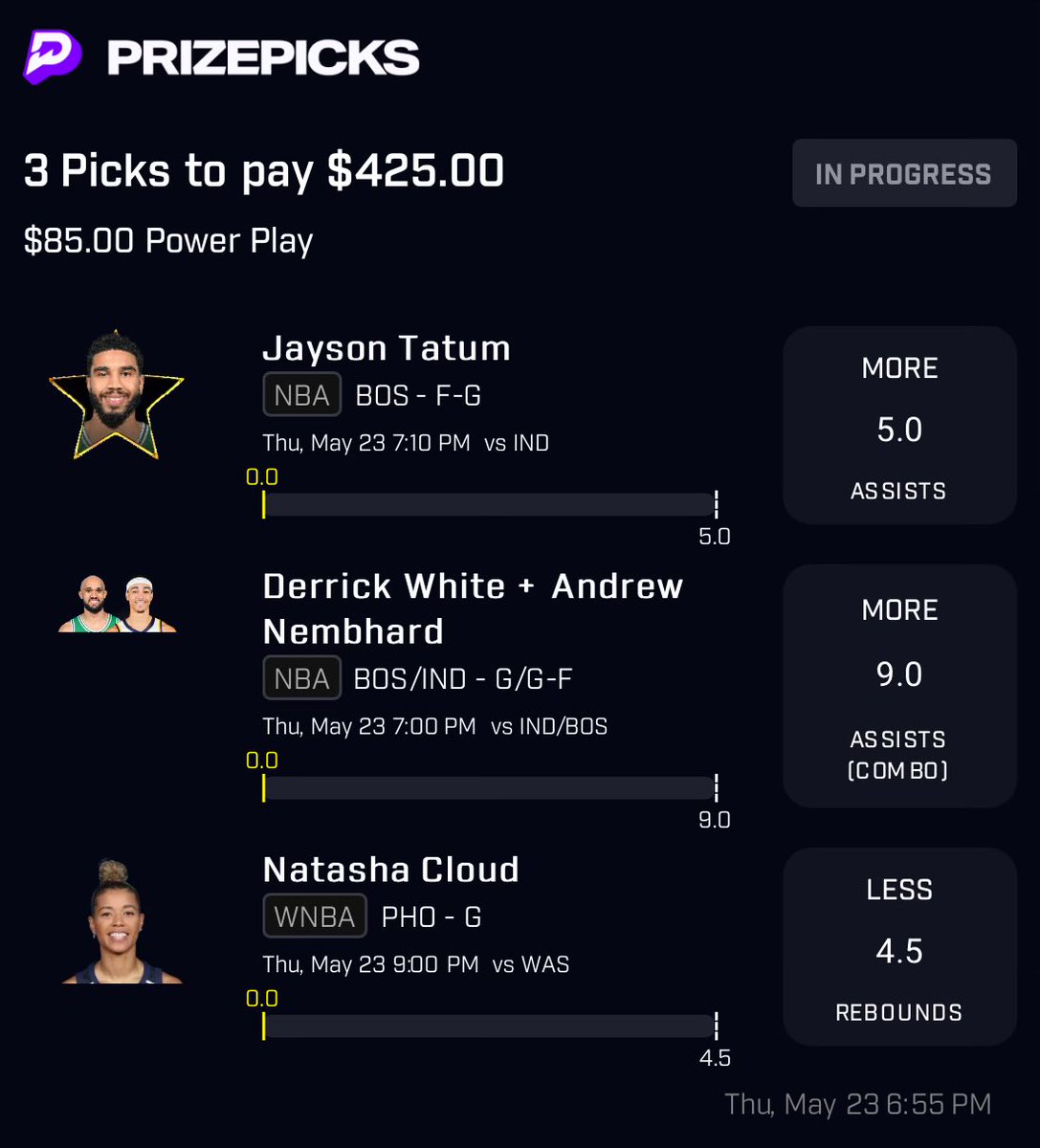 FollowOfficial's tweet image. Got this slip from @DGFantasy app #optimizer find all the best props on the market with the best hit rate if this #GOGREEN I’ll give away the $85.00 and get you half off for the tool 🛠️. @TJ_DGF 
.
.

Copy my PrizePicks lineup using this link: 
prizepicks.onelink.me/gCQS/shareEntr…