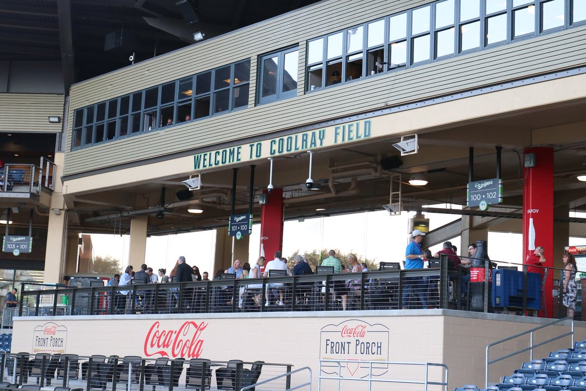 Have you seen the newest group area at the ballpark? The @CocaCola Front Porch is the perfect spot for your next group outing to a game, with views from right behind home plate! Be sure to book now: bit.ly/3IgROXK