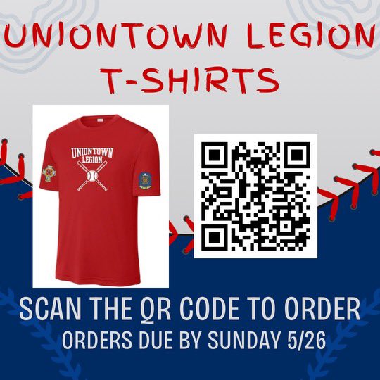 Legion shirts! Orders due Sunday.