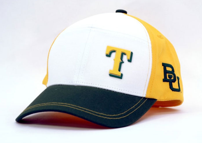 Baylor's tweet photo. Get your tickets now for Baylor Night at the @Rangers! 🐻⚾️

Join your fellow Bears as the defending World Champs take on the Rays -- tickets purchased through this offer include a co-branded Baylor/Rangers hat: https://t.co/SbncXTyBwf https://t.co/j7zSZ2a6Lb