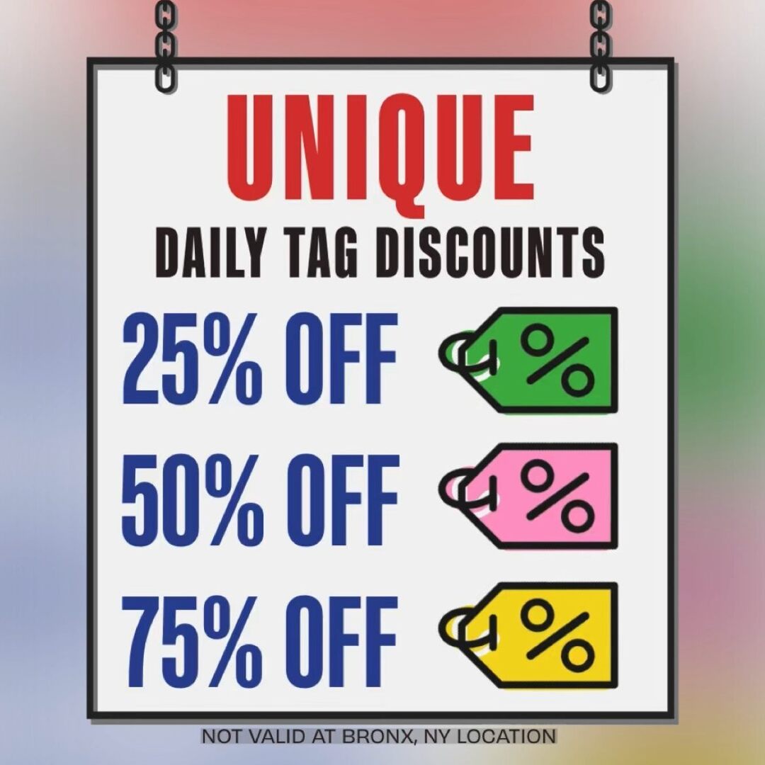 Look for #BIGSavings with these NEW #Discount Tag Colors! #MyUniqueFinds