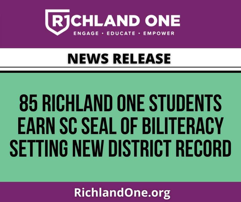 Again this school year, Richland One has broken the district’s previous record for the most students who earned the South Carolina Seal of Biliteracy. 85 students earned Seals of Biliteracy for the 2023-2024 school year. Read more: richlandone.org/site/default.a… #TeamOne #OneTeam