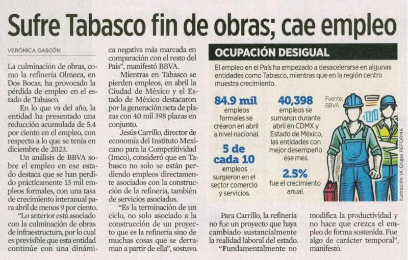 'Es la terminación de un ciclo, no solo asociado a la construcción de un proyecto que es la refinería sino de muchas cosas que se derraman a partir de ella.' Revisa la entrevista de @JesusSCarrillo en @Reforma 🗞️: bit.ly/4bME7MU