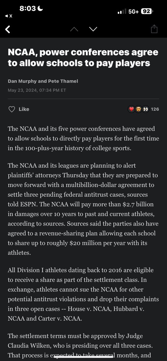 College sports are dead as we know It