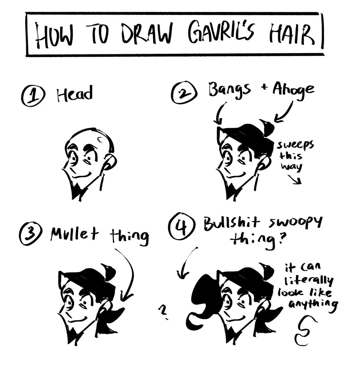 anon asked how to draw his hair so i am finally releasing the tutorial