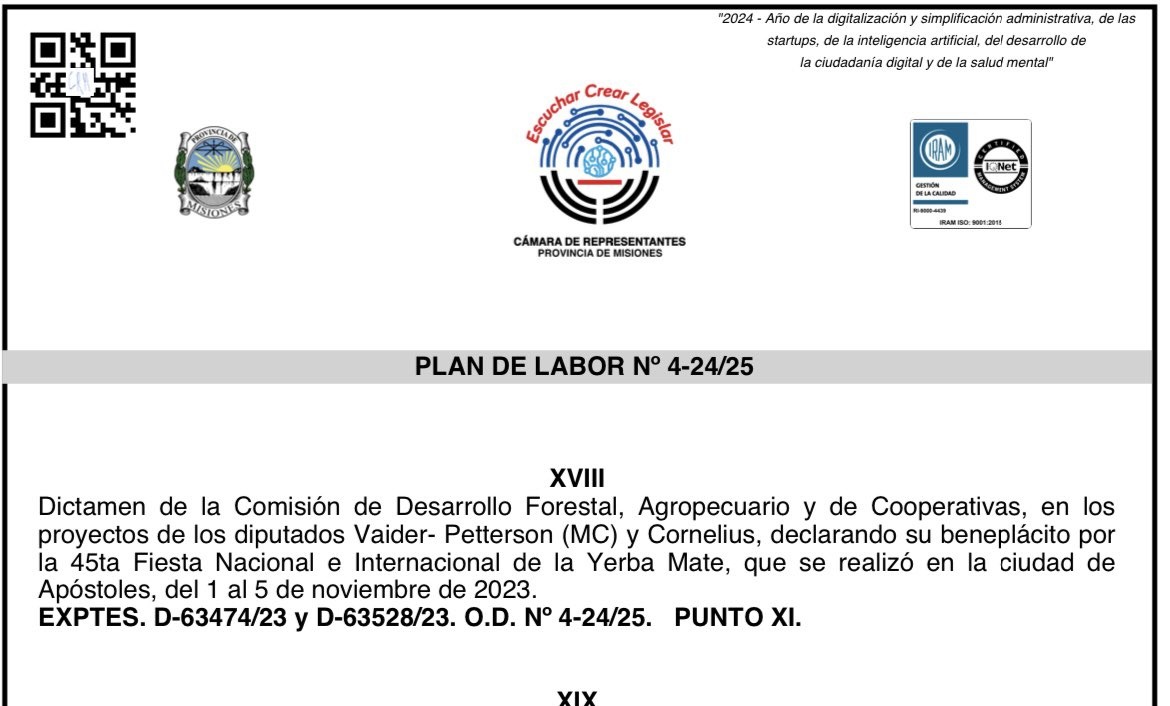 La legislatura de Misiones tiene un presupuesto de 11.000 millones. Mientras los maestros la asedian los tipos votaban la Fiesta Nacional de la Yerba Mate.