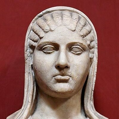 Aspasia was a metic woman in Classical Athens. Born in Miletus, she moved to Athens and began a relationship with the statesman Pericles, with whom she had a son, Pericles the Younger.