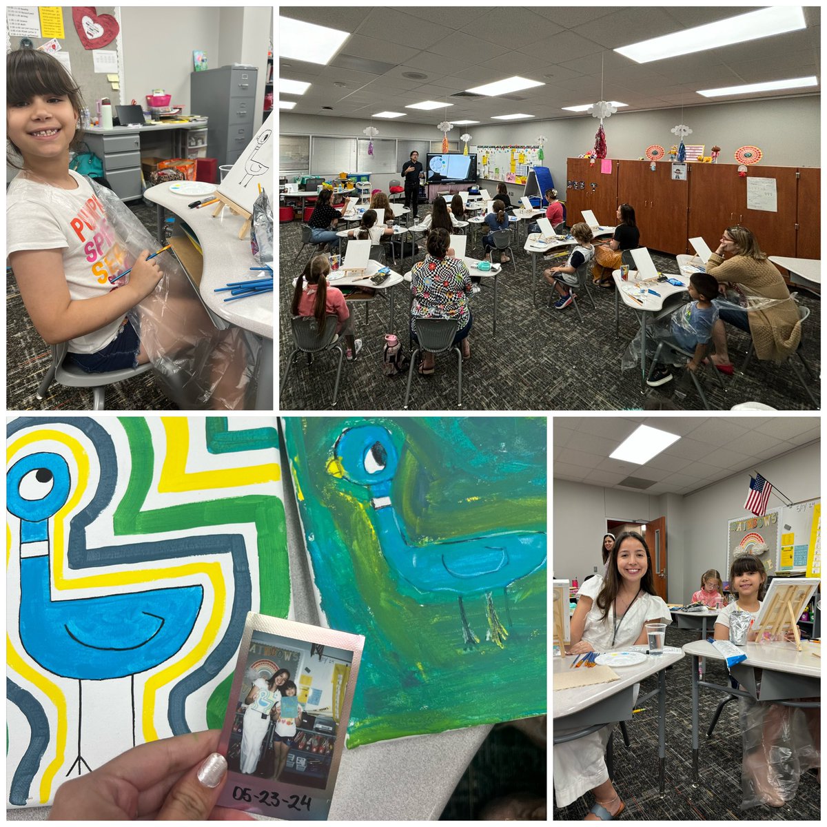 🎨 Had an amazing time painting with our auction winners and a brilliant illustrator today! These firsties were buzzing with creativity and joy. @BlackBearkats