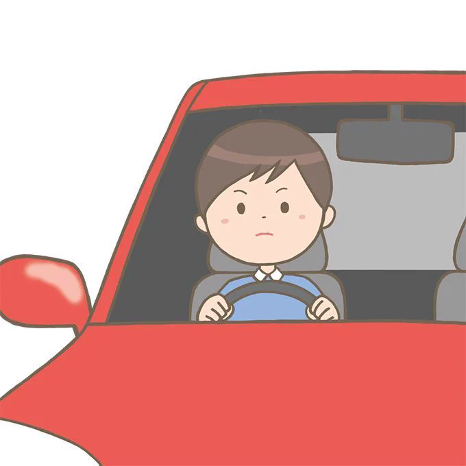 しっかりとした意識で運転をする男性のイラストです。 #フリーイラスト #フリー素材 #看護師イラスト集 看護師イラスト集 しっかりとした意識で運転をする男性のイラスト