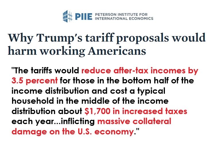 WOW. Trump's proposed tariffs would inflict 'massive collateral damage on the U.S. economy.' His plan would shift $500 billion in increased costs to Americans as companies are forced to raise prices. #BlueWaveRising