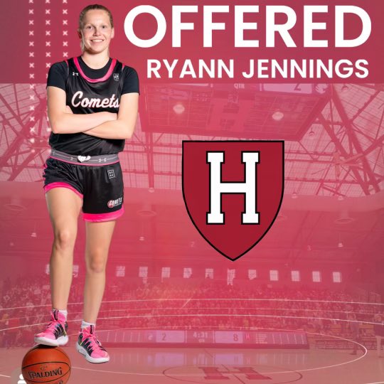 After a great conversation with @CoachMoore33, I am excited to receive an offer from @HarvardWBB. Thank you for this opportunity!! @CometsBallers @stogagirlsbball