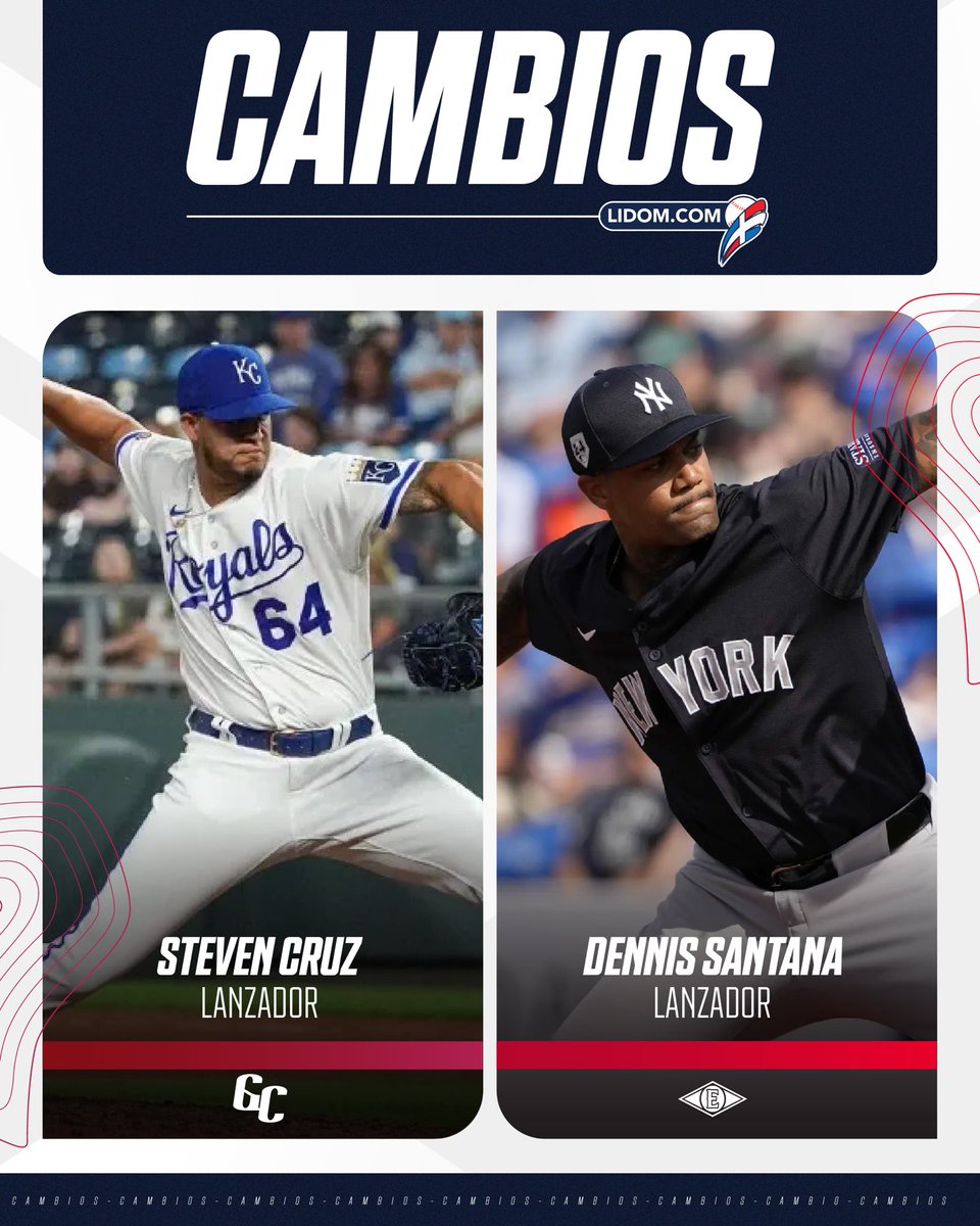 🚨 HAY CAMBIOS 🚨

El <a href="/escogidobbclub/">𝐄𝐬𝐜𝐨𝐠𝐢𝐝𝐨 𝐁𝐚𝐬𝐞𝐛𝐚𝐥𝐥 𝐂𝐥𝐮𝐛</a> reciben al relevista Dennis Santana, en un cambio por el también lanzador derecho Steven Cruz, el cual llega a los <a href="/Gigantes_Cibao/">Gigantes del Cibao ®</a> 

Más detalles en LIDOM.com 💻

#LIDOM