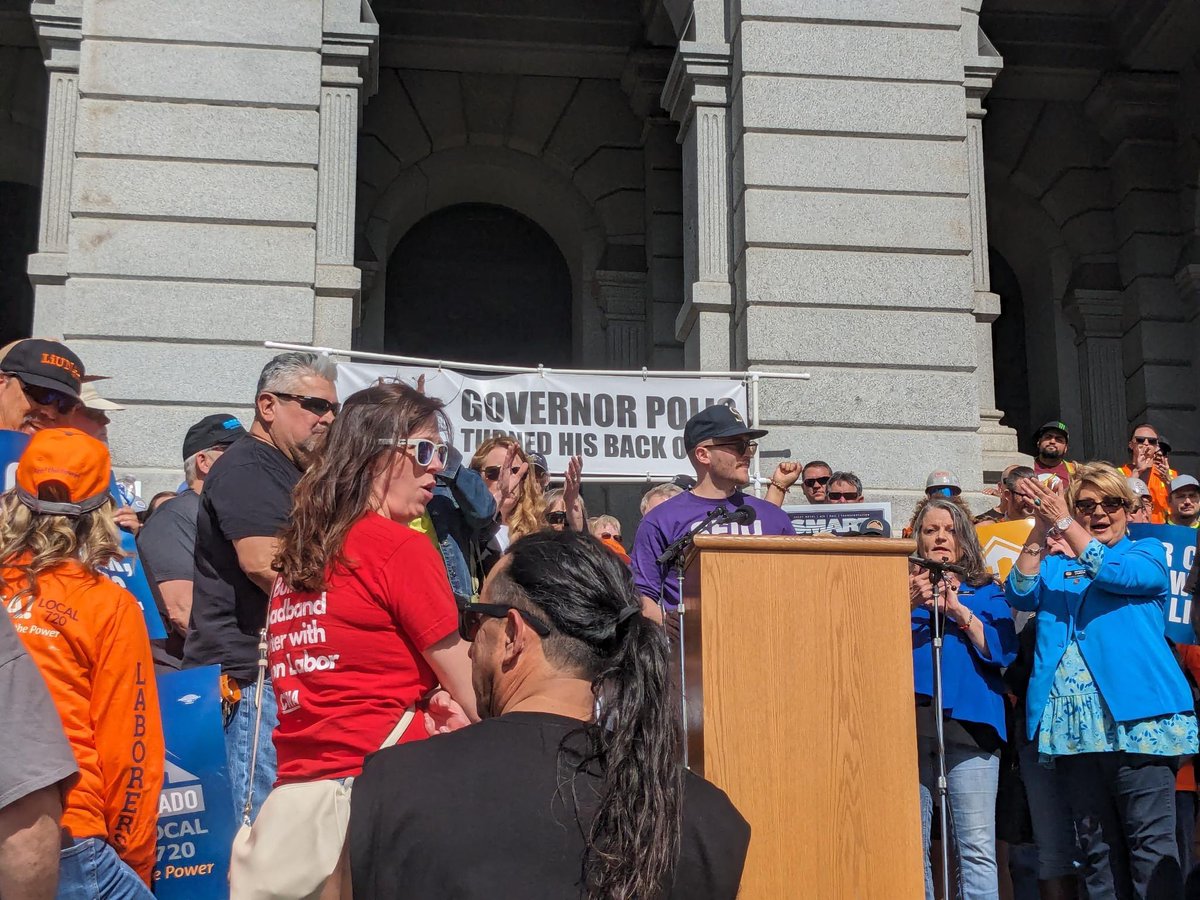 Colorado TURNED OUT today and the message was loud & clear: Gov Polis, your priorities are unacceptable. It's past time you put working families first. #1u #StrongerTogether #copolitics #coleg #solidarity
