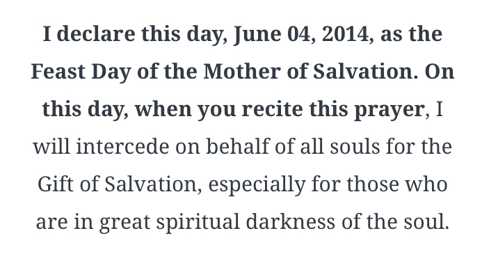 DGXRMM's tweet photo. Crusade Prayer #154: Feast Day of Mother of Salvation Prayer

#CrusadePrayer
#CrusadePrayer154
#MotherOfSalvation
#salvation https://t.co/mTxlohctfm
