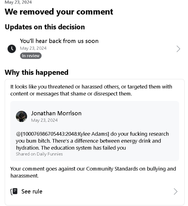 @facebook is so fucking soft. This is protected speech. Freedom of Speech. You threatened me 9 times<a class="tags" href="/tag/facebook">@facebook</a><a href="/tag/newprofilepic"class="tags"><span>#newprofilepic</span></a>