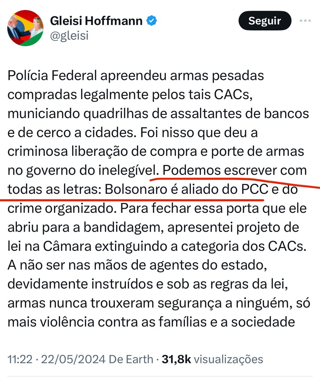 ILAPatriota's tweet photo. Uma acusação grave e o print é eterno.
O ônus da prova cabe a quem fez a acusação. 
Prove, @gleisi #gleisicoxa https://t.co/2h8O5dUDdF