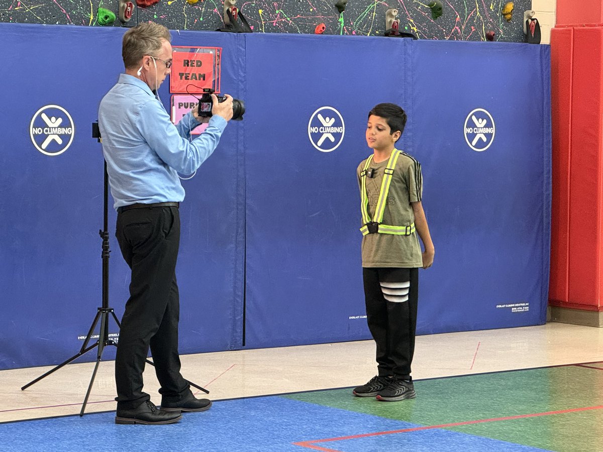 CoachTrevino9's tweet photo. Thanks @NISD TV for capturing footage on our @BlazePod and interviewing one of our amazing 4th grade patrols. Can’t wait to see the final product… 

@NISD_PE @Etauj_SpeedKing

#KidsDeserveIt #physed #innovation #cognitive #reaction #training https://t.co/uz30HEKzyc