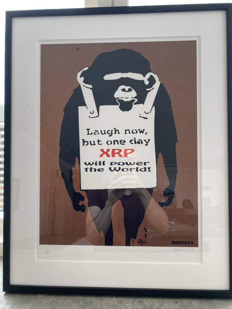 For whatever reasons, I’ve been hanging on to this one for a while… Prob my all time favorite from the XRP community. It’s been hanging on a wall in my house… but with all this momentum in the market, I wanted to share it!!