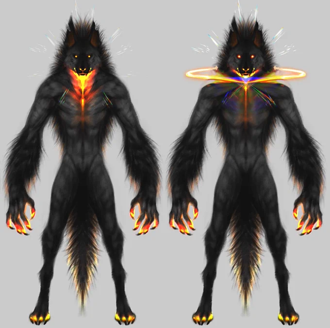 My take on Yeenoghu, gnoll progenitor and demon lord of infinite hunger; a black hole made flesh 