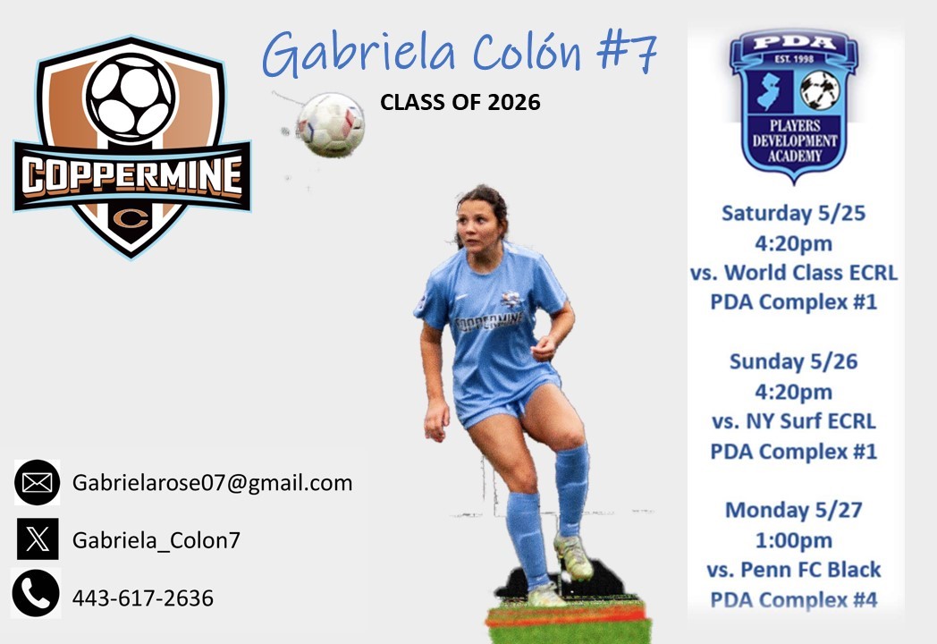 Gabriela Colón (@gabriela_colon7) on Twitter photo PDA Showcase this weekend. Hope to see you there! <a href="/FAUWSoccer/">Florida Atlantic Women's Soccer</a> <a href="/Stonemanfc/">Rich Stoneman</a> <a href="/PackWSoccer/">NC State Women's Soccer</a> <a href="/CoppermineE6407/">Coppermine07/08GA</a> <a href="/BaltNGSoccer/">Baltimore's NextGen</a> <a href="/JMUWSoccer/">JMU Women's Soccer</a> @TampaWSoccer <a href="/PennStateWSOC/">Penn State Women’s Soccer</a> <a href="/Pitt_WSOC/">Pitt Women's Soccer</a> <a href="/CoastalWSoccer/">Coastal Women's Soccer</a> <a href="/marlinsoccer/">MarlinSoccerAcademy</a> <a href="/TowsonTigers/">Towson Athletics</a> <a href="/HighPointSports/">High Point Panthers</a> <a href="/DelawareWSOC/">Delaware Women's Soccer</a> PDA Showcase this weekend. Hope to see you there! <a href="/FAUWSoccer/">Florida Atlantic Women's Soccer</a> <a href="/Stonemanfc/">Rich Stoneman</a> <a href="/PackWSoccer/">NC State Women's Soccer</a> <a href="/CoppermineE6407/">Coppermine07/08GA</a> <a href="/BaltNGSoccer/">Baltimore's NextGen</a> <a href="/JMUWSoccer/">JMU Women's Soccer</a> @TampaWSoccer <a href="/PennStateWSOC/">Penn State Women’s Soccer</a> <a href="/Pitt_WSOC/">Pitt Women's Soccer</a> <a href="/CoastalWSoccer/">Coastal Women's Soccer</a> <a href="/marlinsoccer/">MarlinSoccerAcademy</a> <a href="/TowsonTigers/">Towson Athletics</a> <a href="/HighPointSports/">High Point Panthers</a> <a href="/DelawareWSOC/">Delaware Women's Soccer</a>