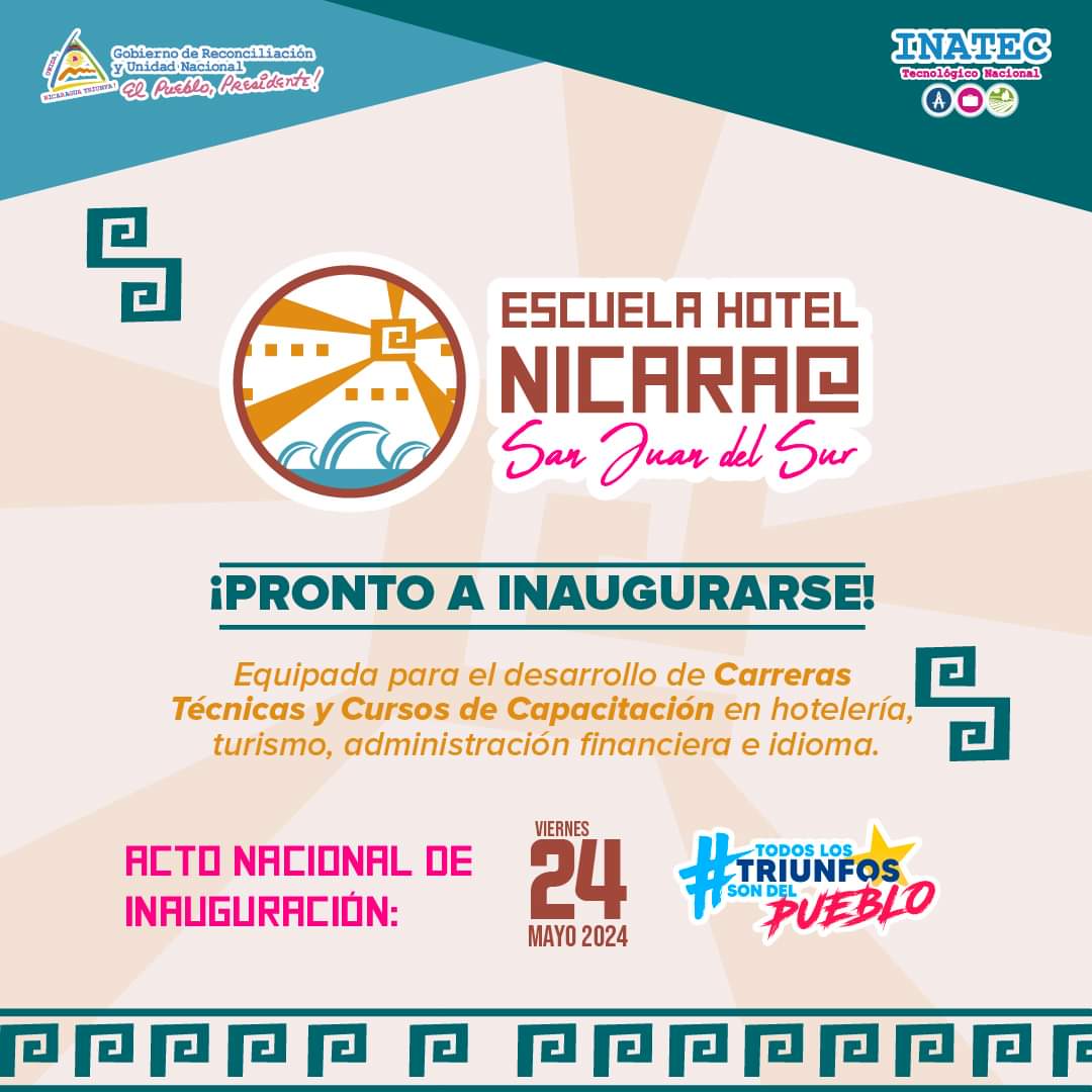 #Nicaragua 🥳🥳🥳🥳🥳🥳🥳 Mañana entregamos un nuevo espacio de formación para nuestra comunidad 🥰🥳 seguimos avanzando en educación técnica y de calidad! #UnidosEnVictorias @TecNacional @dcuevahni