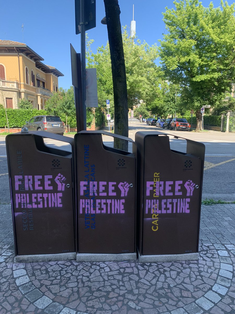 Free Palestine stencils seen in Treviso, Italy