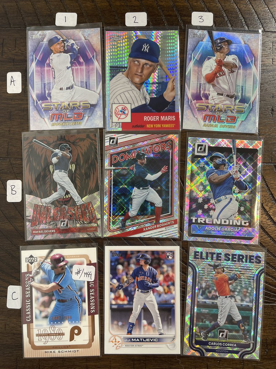 Lot#: 116 price:$1.00 each #StackWithSat 📦 Shipping Options: - $5 BMWT - $1.50 PWE (up to 3 cards, buyer's risk) 🎁 Enjoy FREE shipping on orders over $50! @TheHobby247 @Hobby_Connect #thehobby #TBBCrew #HobbyX @Ilovecollectin1 @SportsCardDeals @Nolacardtweets