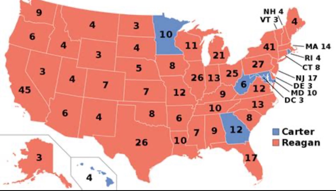 Can Trump repeat Reagan’s sweep? After today in the Bronx, there might be some hope. What about MN? @Highway_30 @perseverare1776 What about GA? @SuzyLiberty2 I’m pretty sure we’ve got WV No chance in Cali (rigged), WA, OR, IL(rigged - Dan Rostenkowski told me this