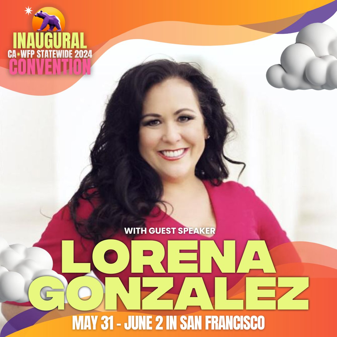 🎙️🐺SPEAKER ANNOUNCEMENT❕Former Assemblymember & current Principal Officer of @CaliforniaLabor , @LorenaSGonzalez will be speaking at our CA Convention! Lorena’s advocacy for workers’ rights & her impactful legislative work have left an indelible mark on California #CAWFPCON24