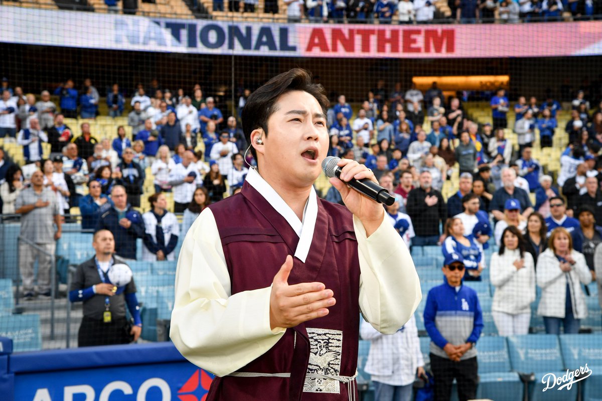Celebrating Korean Heritage Night at Dodger Stadium. 🇰🇷