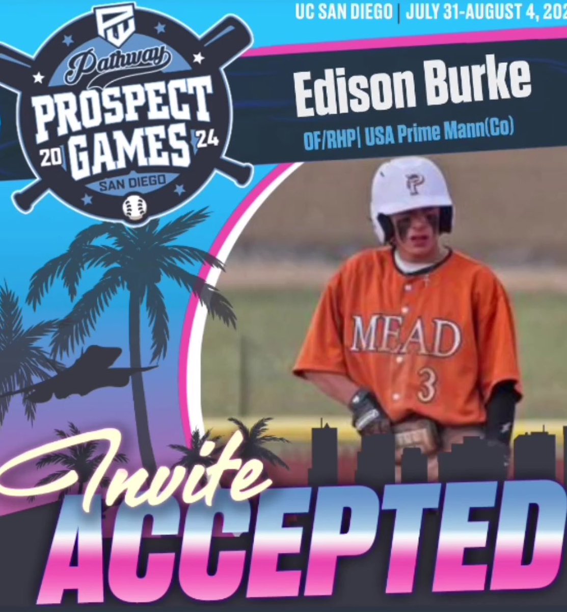 I’m honored to be accepted to the Pathway Prospect Games in San Diego, and be playing on the Columbia Blue Team! Excited to compete against some great talent!