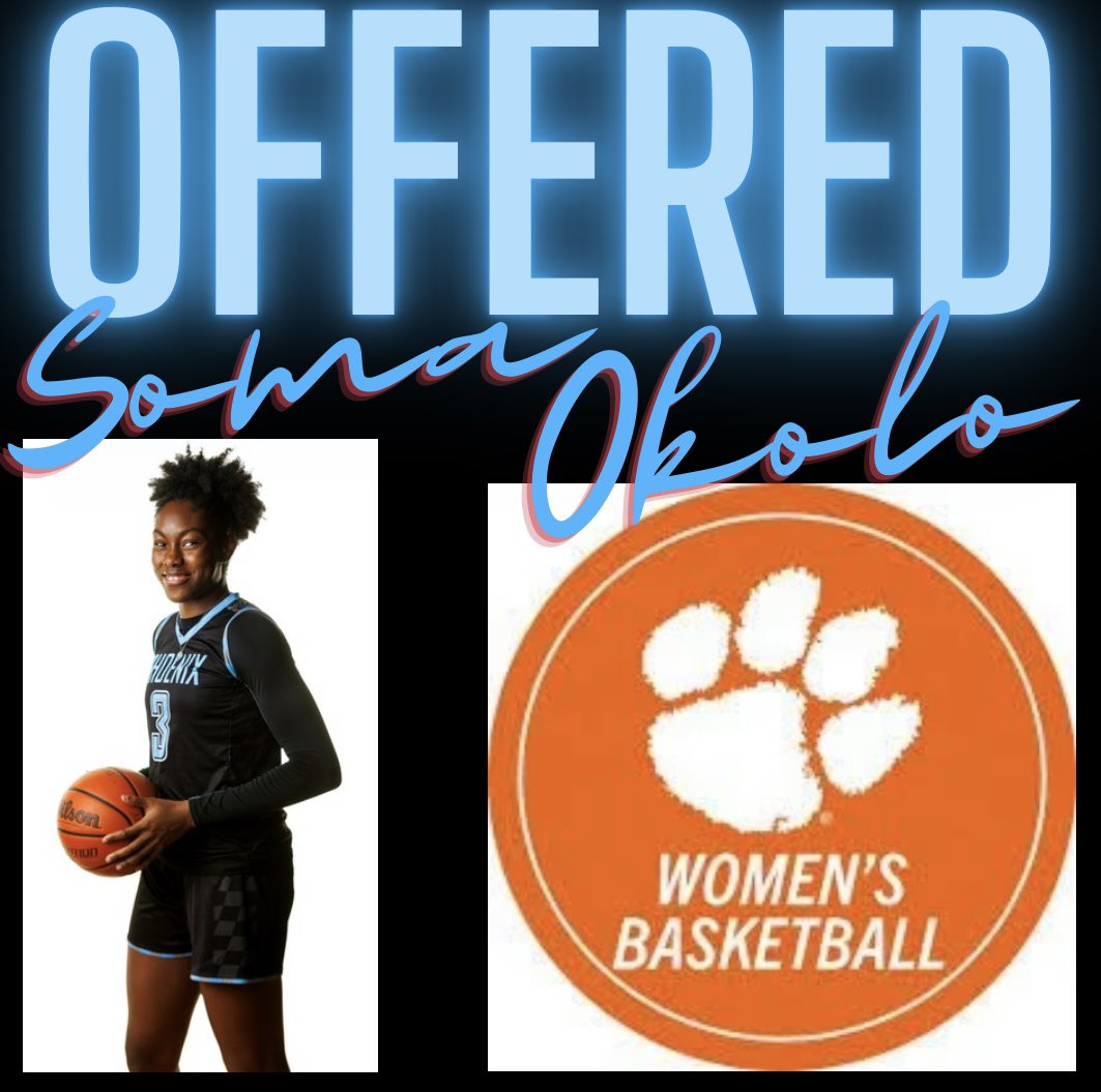 Yes ma’am! @PhoenixSelect25 6’1” forward @soma24_ earns an offer to Clemson University‼️ Incredibly grateful to Head Coach @Coach_Poppie and assistants @Sydni_Means & @ChrisAyers23 for the opportunity! @GrizzGirlsBball @InsiderExposure @ballhardbball