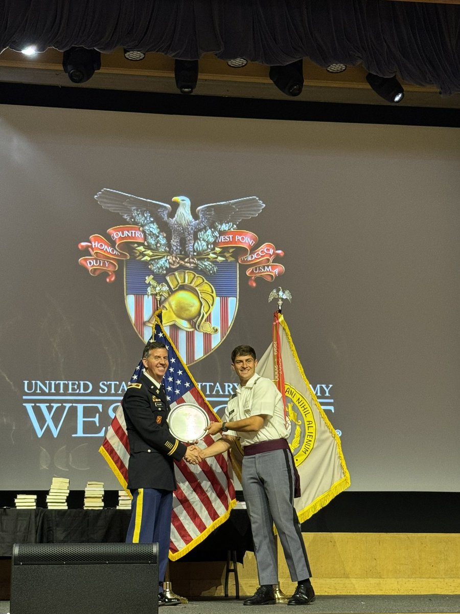 Today I had the honor of presenting the Excellence in National Security and Public Affairs Award on behalf of the 77th Infantry Division Reserve Officers Association to Cadet Alec Wells, of the West Point Military Academy Department of Social Sciences Graduating Class of 2024