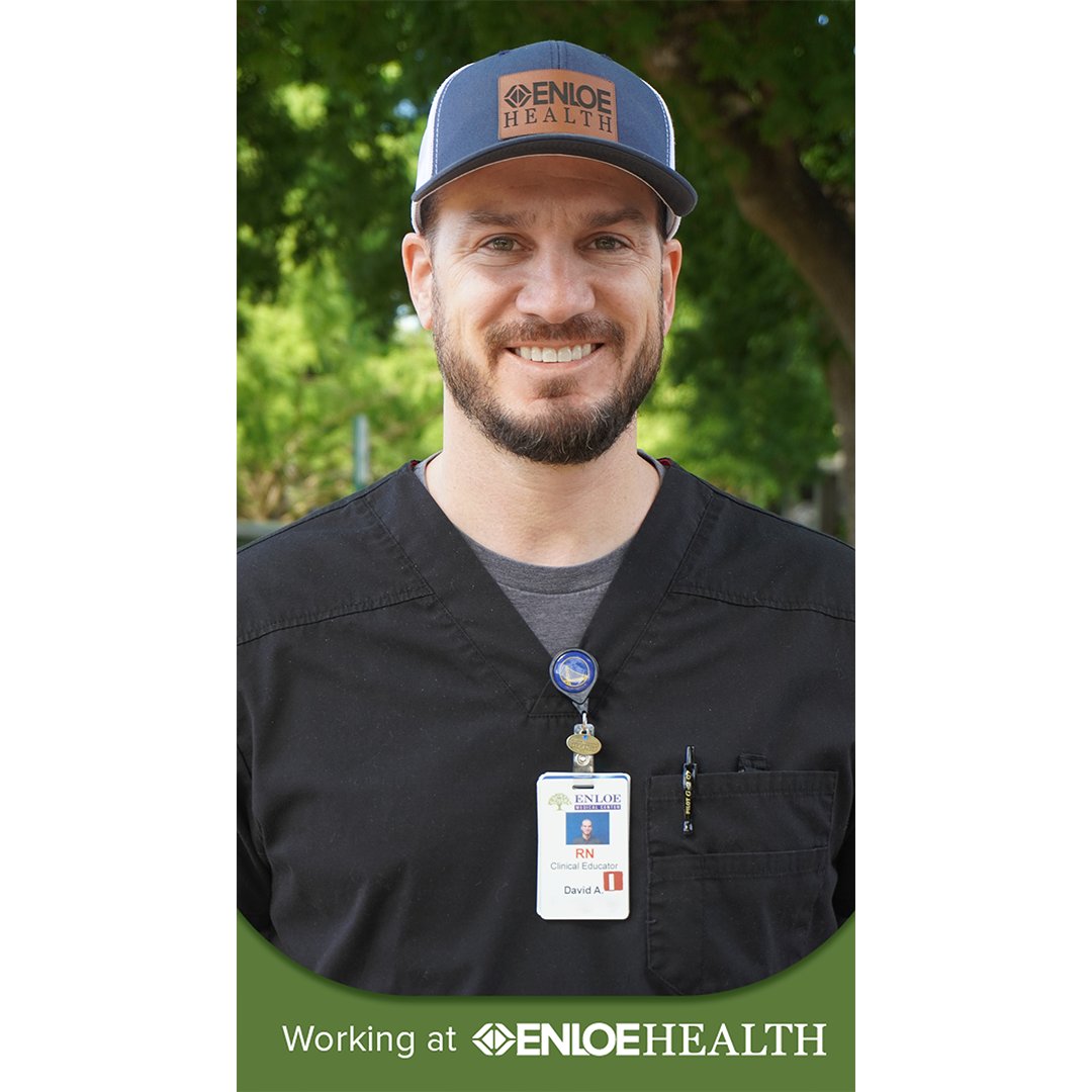 “The most meaningful part of working at Enloe Health is the empowerment I feel to help patients, co-workers and the community. The culture here is one of dedication to making a difference.”

– David Adsit, Clinical Educator #WorkingatEnloe