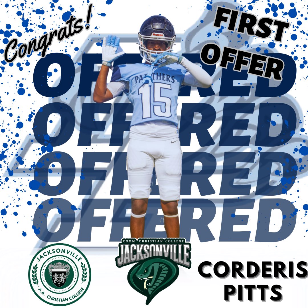 🚨1st OFFER🚨
Congratulations @CorderisPitts 
on your 1st offer from @jaa_athletics‼️ #awwdp