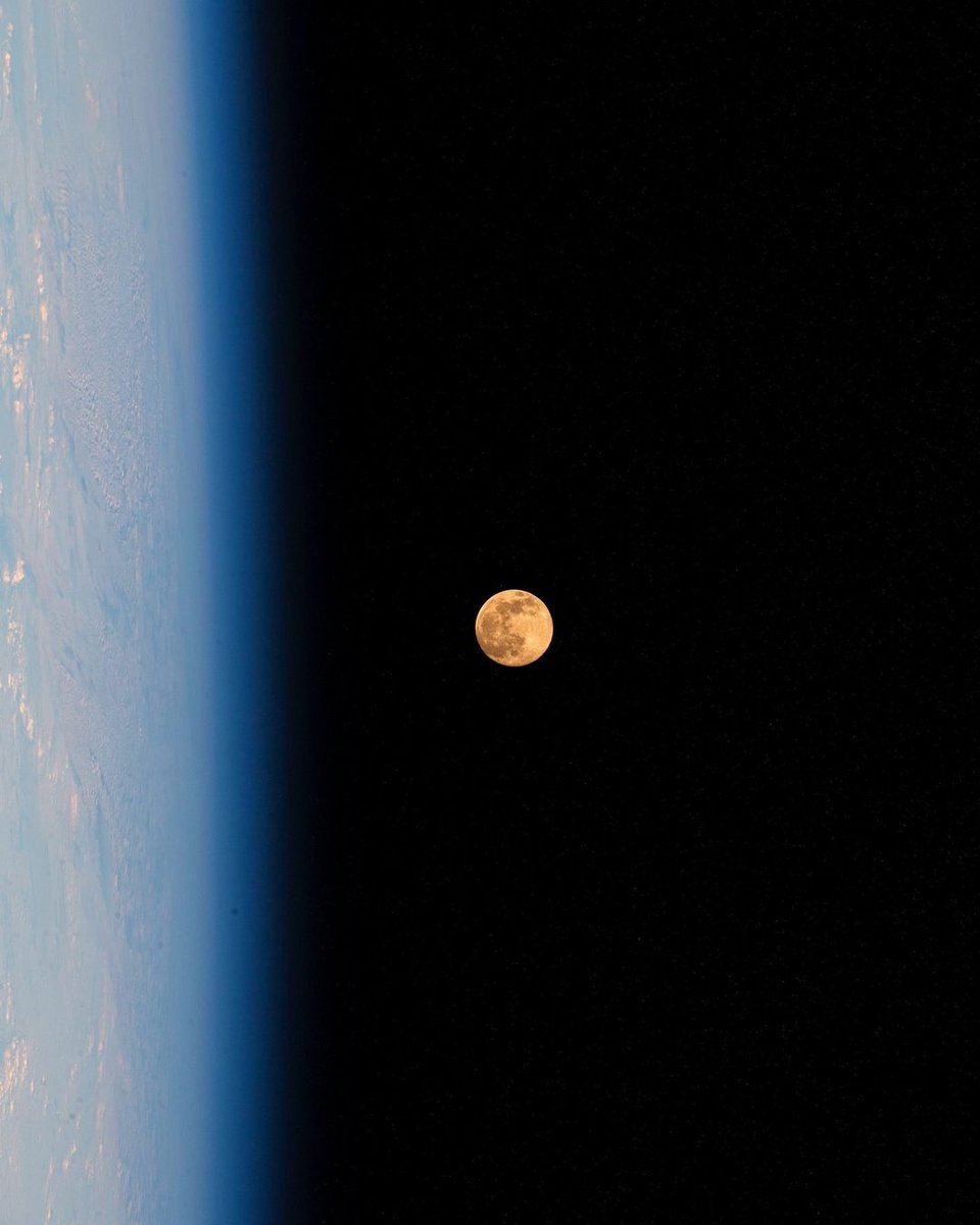 The Moon from the International Space Station as it was orbiting 267 miles above the southern Indian Ocean.