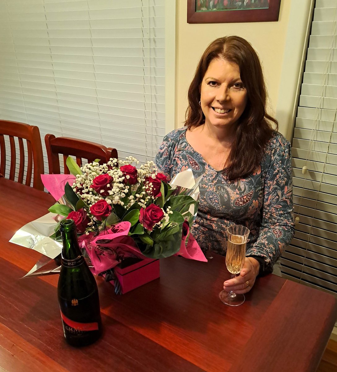 End-of-Book-Birthday tiredness. The flowers are from my husband, the champagne is from my son, the bags under my eyes are all mine.

Wow, what a day! Thank you for all the love for STU AND THE SKETCHY TIME STOPS. I am so grateful. 💜

#StuandtheSketchyTimeStops #TheSketcherSeries
