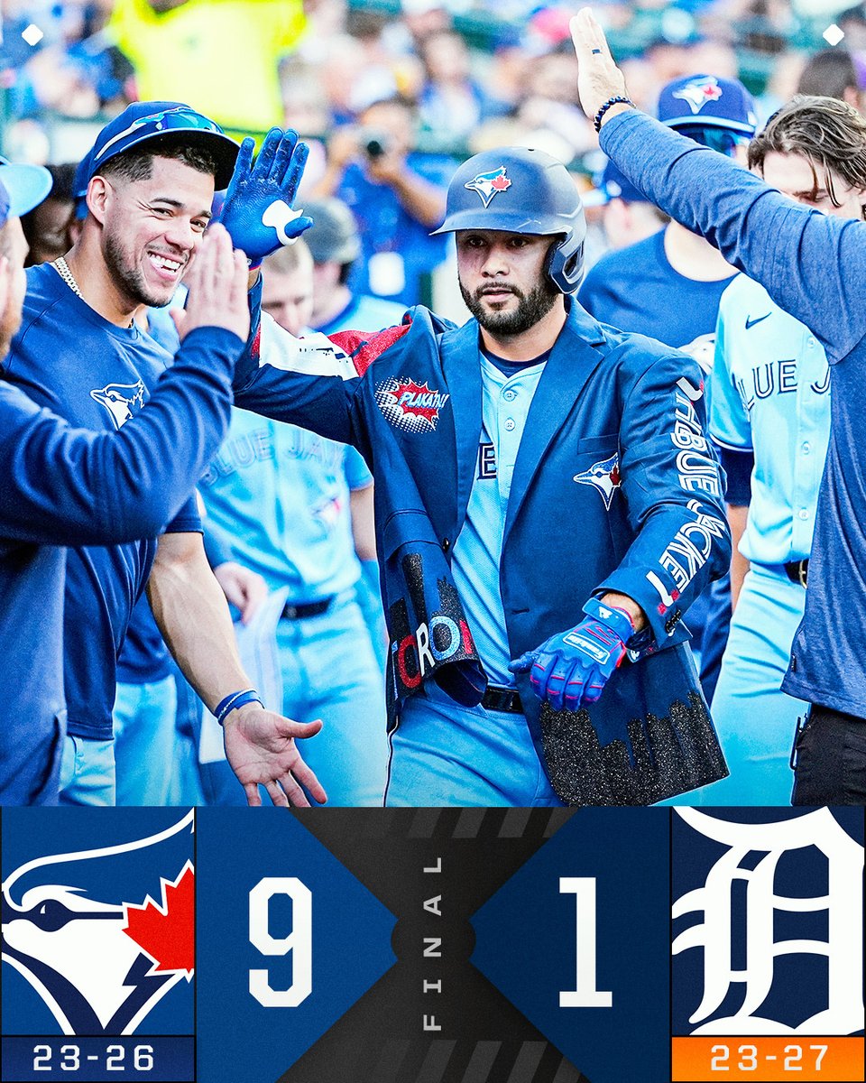 Home runs by Isiah Kiner-Falefa, Daulton Varsho, and Vladimir Guerrero Jr. lift the @BlueJays to the series-opening win in Motown.