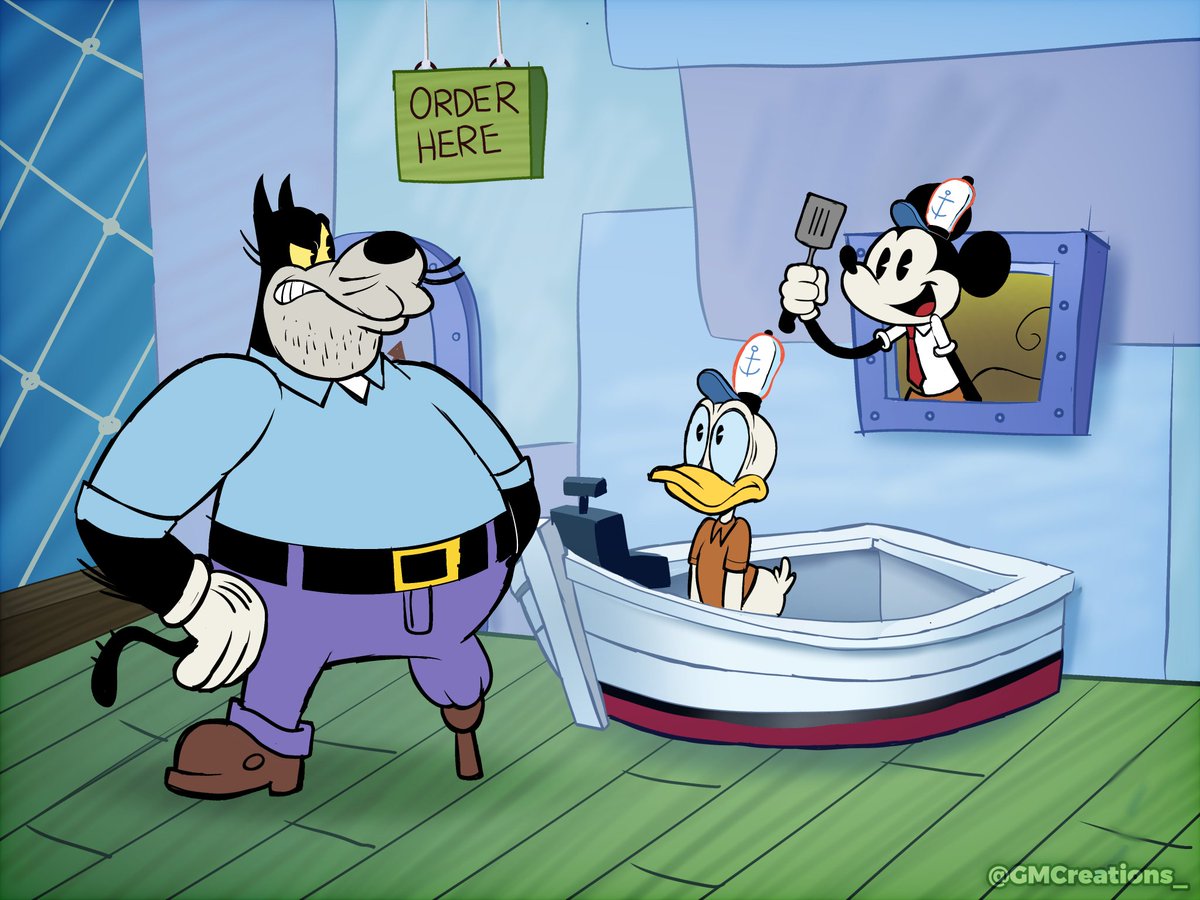 Been having this weird vision in my head....

#MickeyMouse #DonaldDuck #PeglegPete #SpongeBob #MickeyMouseShorts