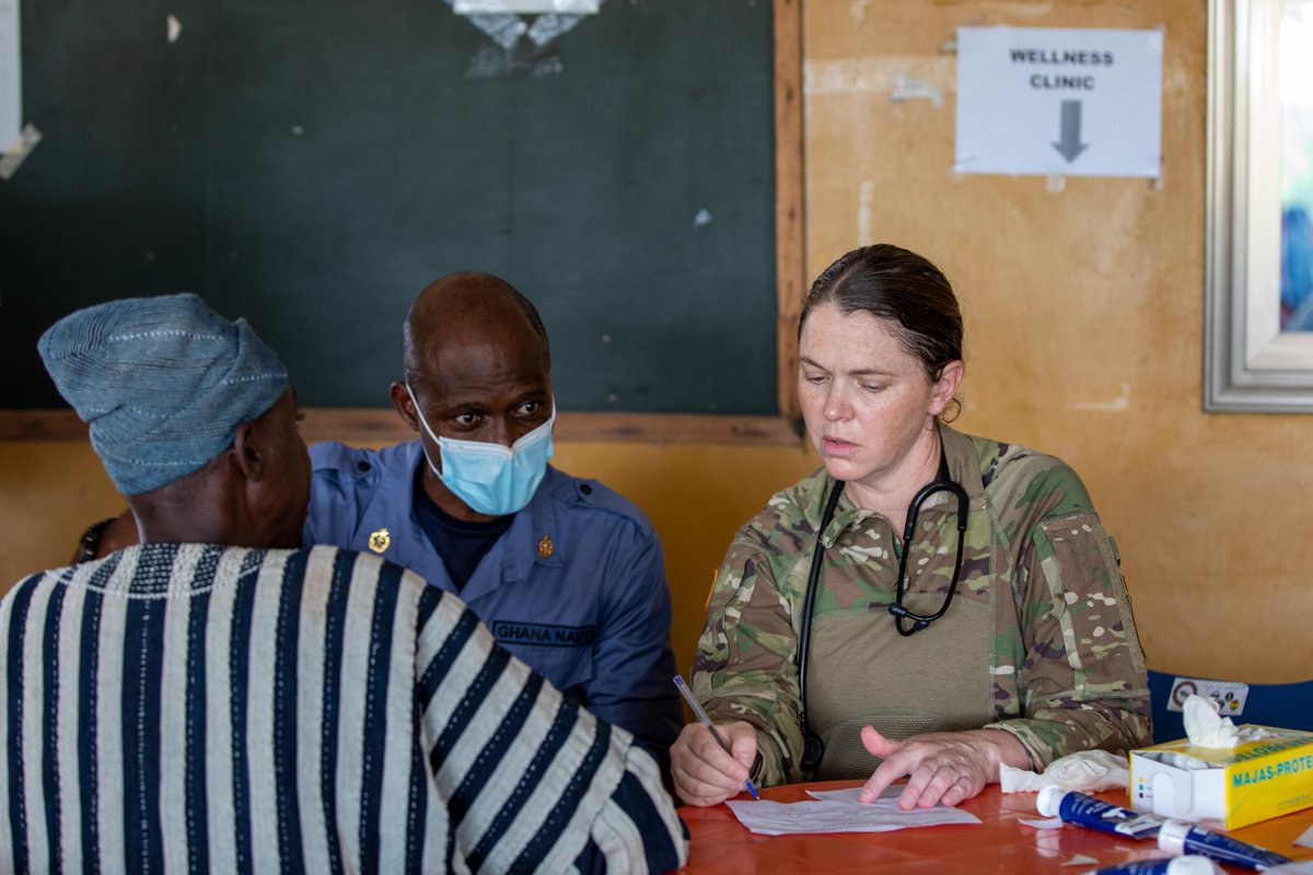 As part of Exercise African Lion 24, @USArmy soldiers assigned to the 352nd Civil Affairs Command take part in a medical civic action program event in Damongo, Ghana. #AlliesAndPartners #WeAreNATO