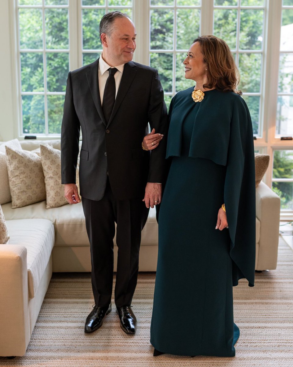 .@VP & @SecondGentleman for the State Dinner in honor of President William Ruto of the Republic of Kenya.