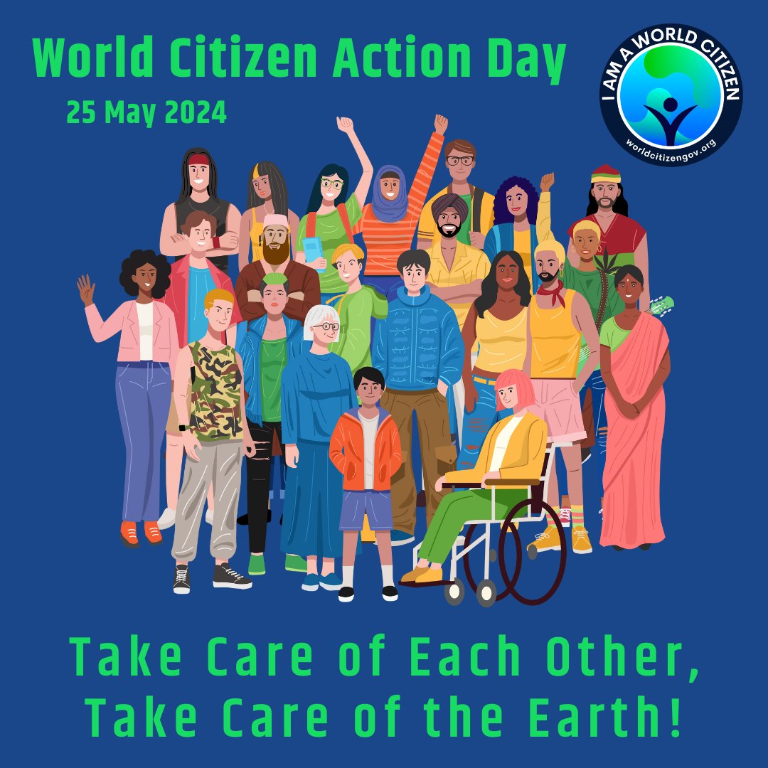 We celebrate #WorldCitizenActionDay by taking actions to support the Earth and all its inhabitants. World Citizen Action Day inspires us to be and make that change we want to see in the world. Take Care of Each Other, Take Care of the Earth!