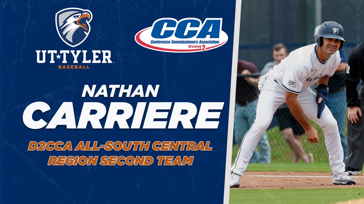 BASE | Another award for Carriere! Nathan Carriere was named to the D2CCA All-South Central Region Second Team after a phenomenal year in the outfield for the Patriots! RELEASE: tinyurl.com/4huwwf75 #SWOOPSWOOP