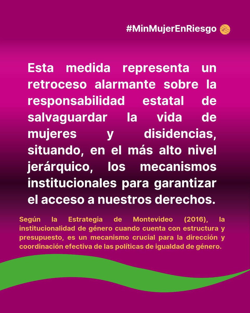 EcMujeres's tweet photo. NO QUEREMOS RETROCESOS EN NUESTROS DERECHOS. El @DDHH_Ec representa la lucha constante del movimiento de mujeres no ha sido un regalo de nadie @DanielNoboaOk 
#ElMinMujerEsNuedtro 
#MinMujerEnRiesgo https://t.co/b6Tdn6felC