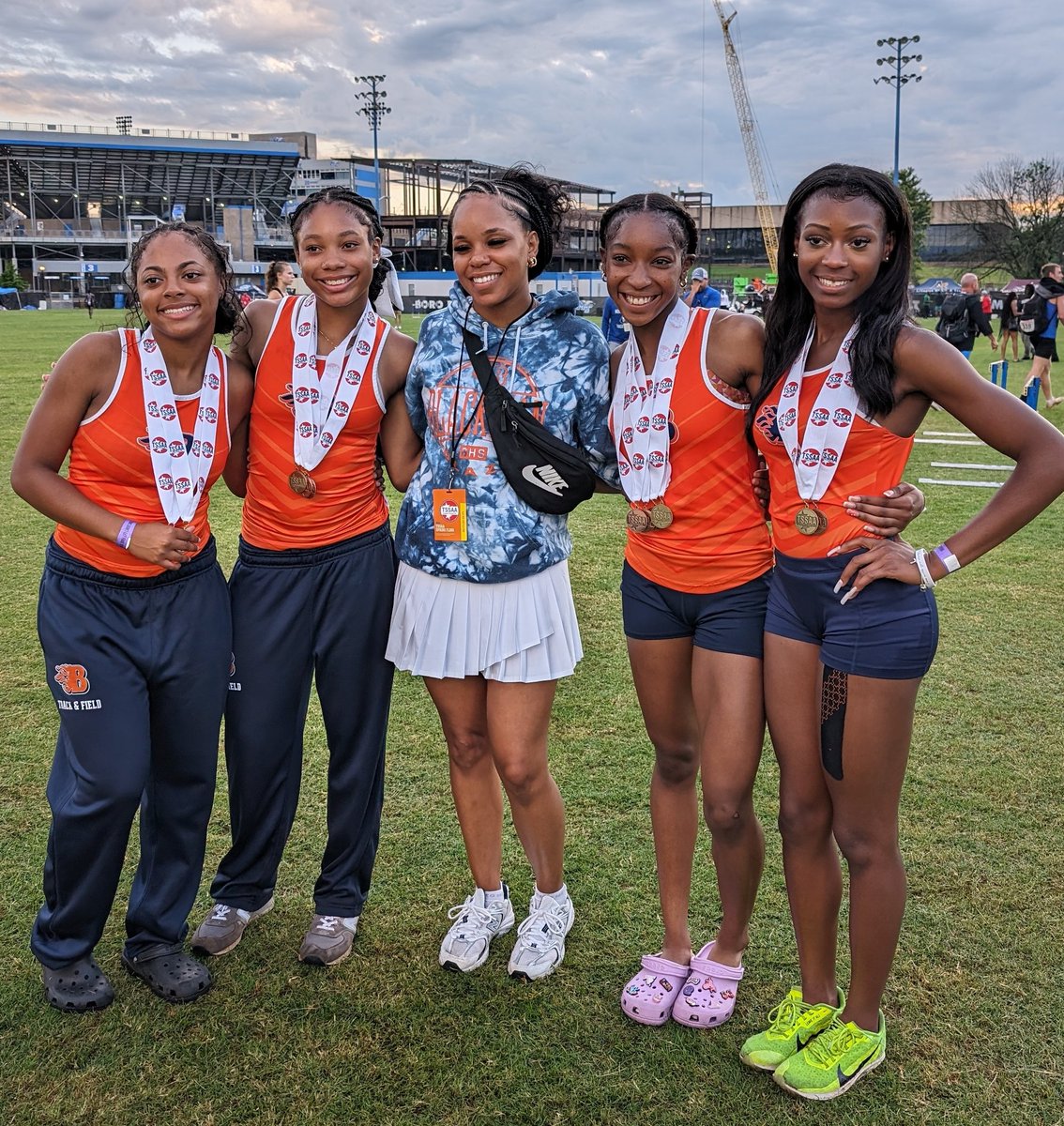 STATE CHAMPS in the 4x100!
So proud of these young ladies and their coaches! #WeAreBlackman