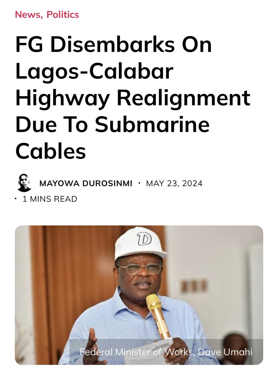 Note - After they have destroyed someone’s business that employed thousands of youths . Me: this man called Umahi will surely die a very painful death. He is more than a devil against Biafrans development. ~~~~~~~~~~~~~~~~~~~~~~ The Federal Government of Nigeria has announced